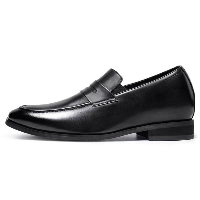 +7 CM Men's Hidden Heels Penny Loafers