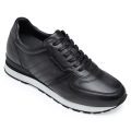 +8CM Black Men Casual Elevator Shoes